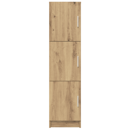 Highboard Eiche handwerklich 31,5 x 32 x 124 cm Holzwerkstoff