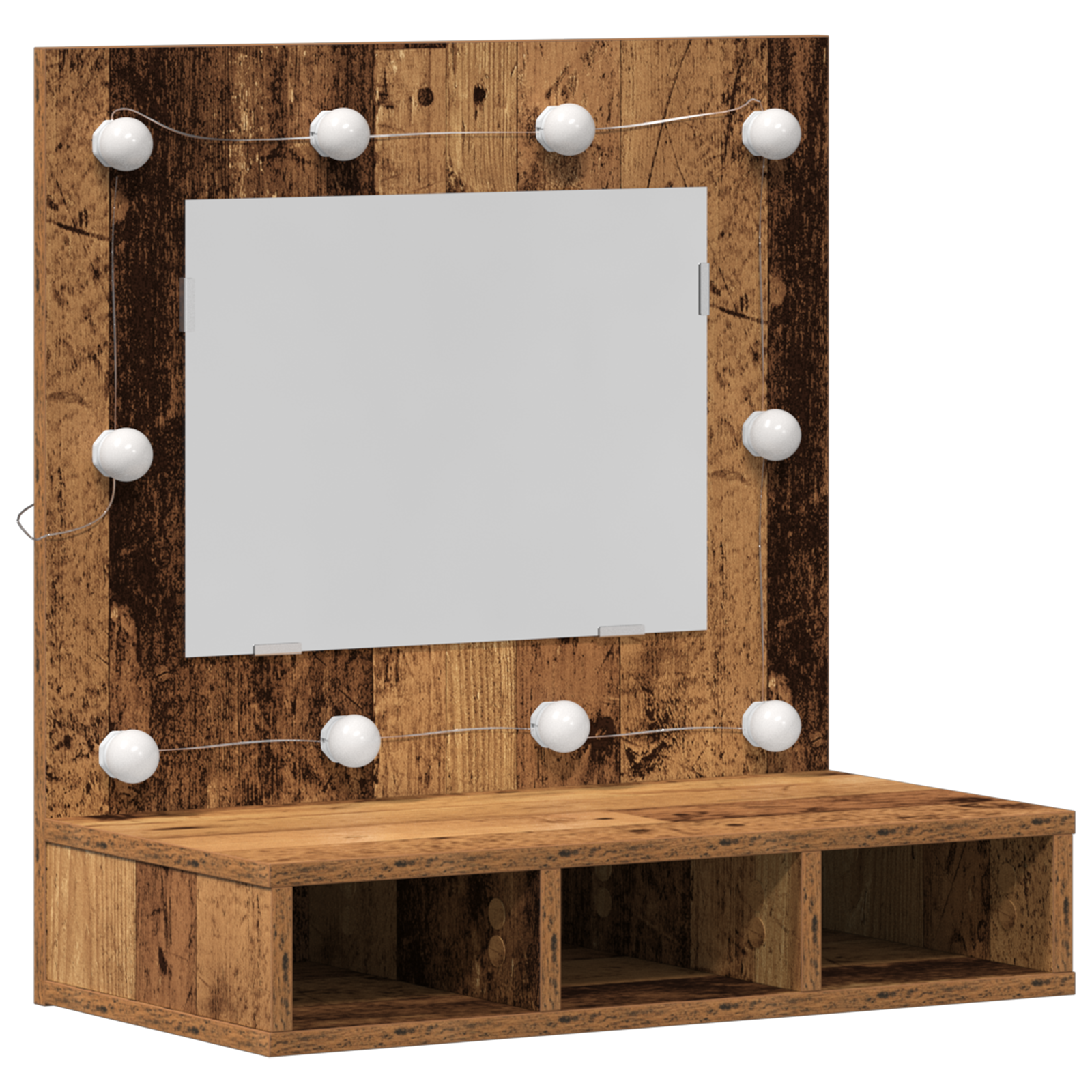Spiegelschrank Altholz 62 x 31,5 x 62 cm Holzwerkstoff