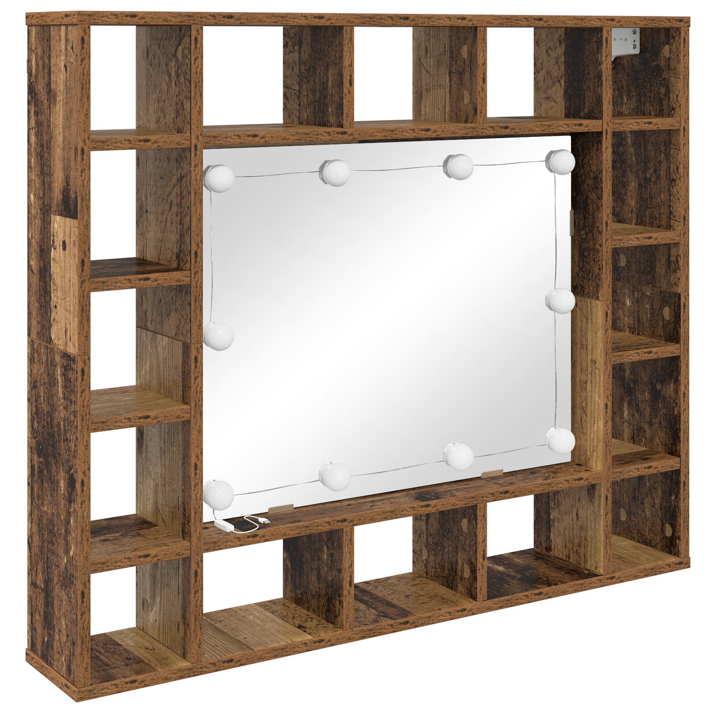 Spiegelschrank Altholz 91 x 15 x 76.5 cm Holzwerkstoff