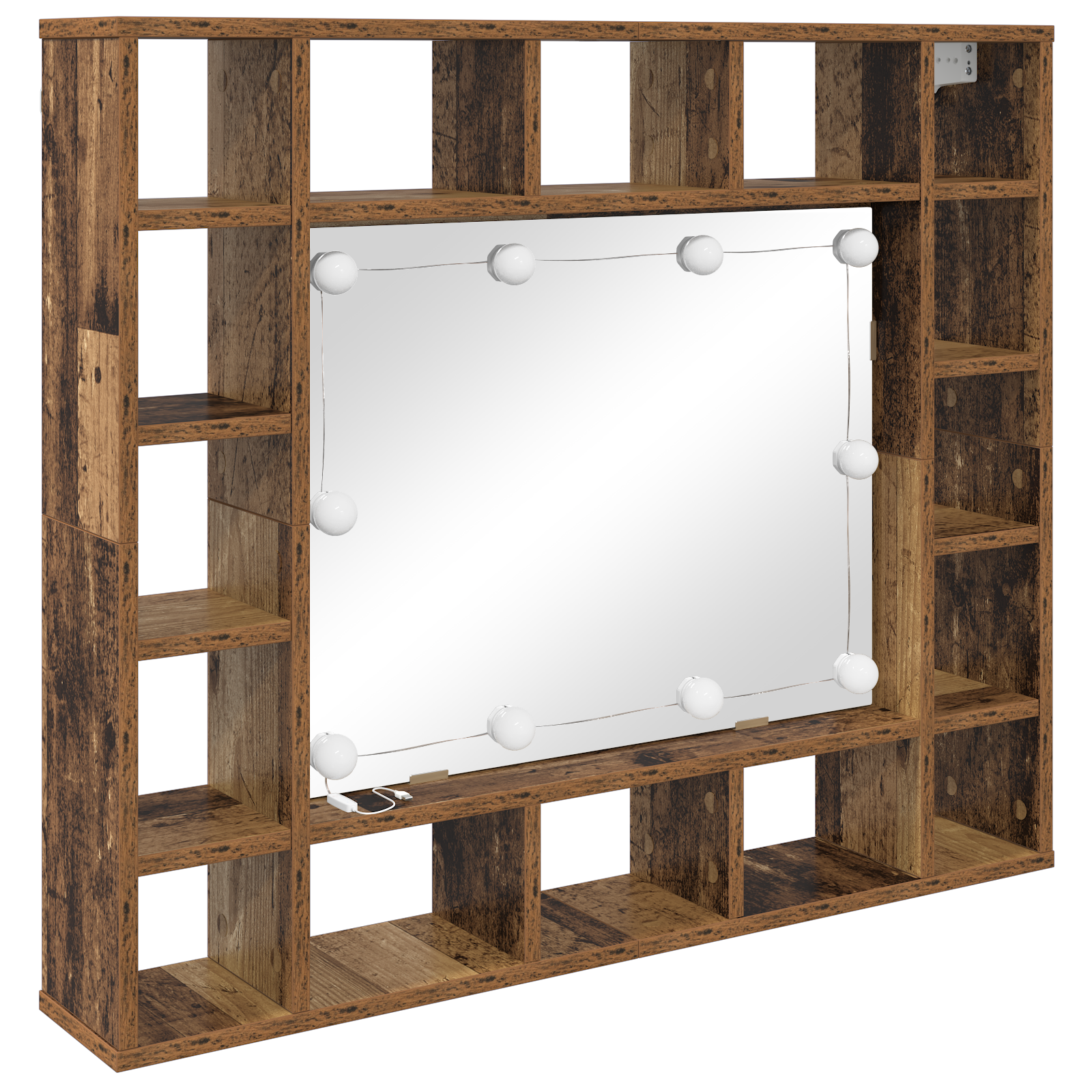 Spiegelschrank Altholz 91 x 15 x 76.5 cm Holzwerkstoff