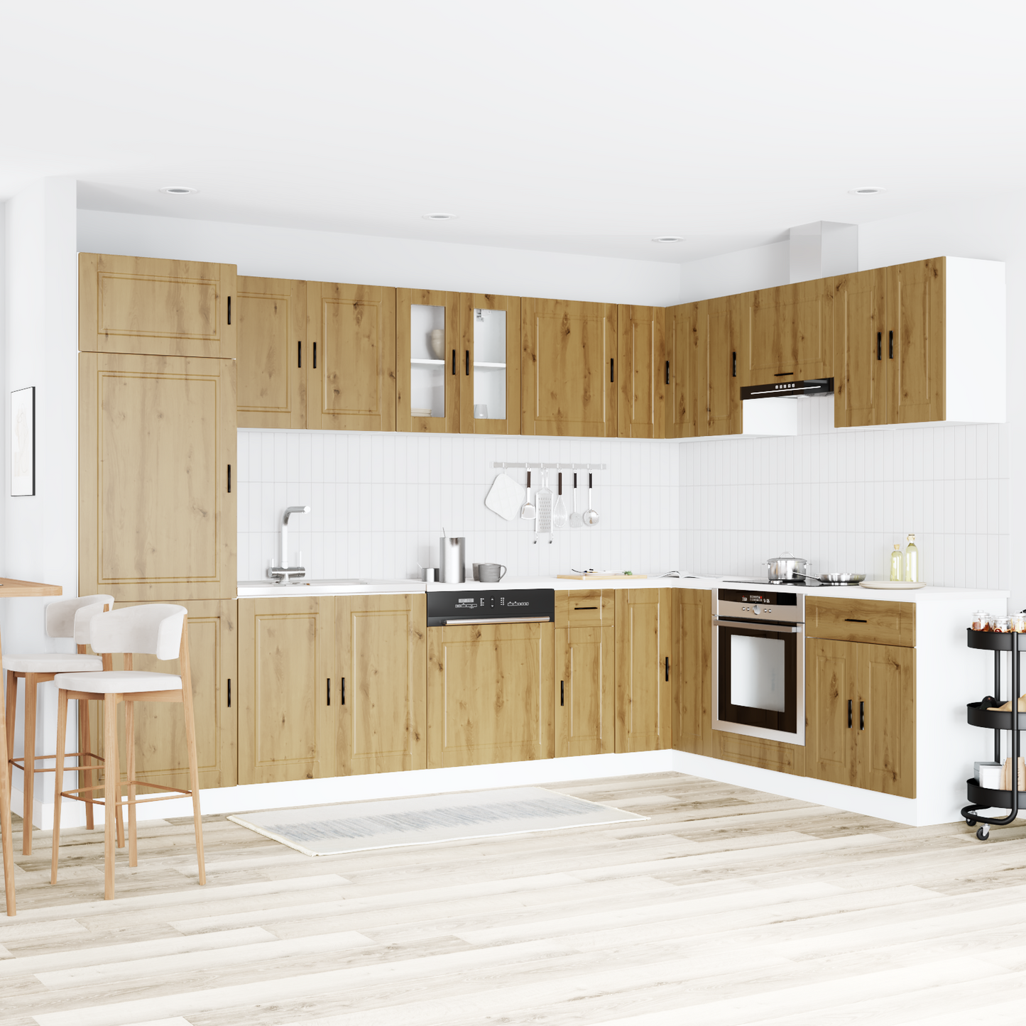 Waschbecken-Unterschrank Porto 2 pcs Braun 80 x 46 x 84.5 cm