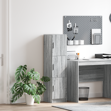 Highboard Grau Sonoma 31,5 x 32 x 124 cm Holzwerkstoff