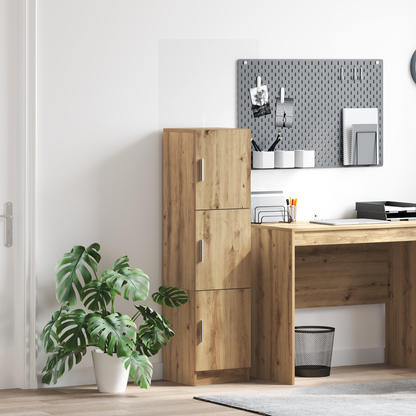 Highboard Eiche handwerklich 31,5 x 32 x 124 cm Holzwerkstoff