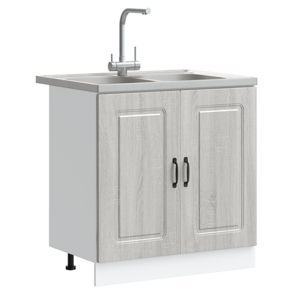 Küchenschrank Kalmar 2 pcs Grau 80 x 46 x 81.5 cm Holzwerkstoff