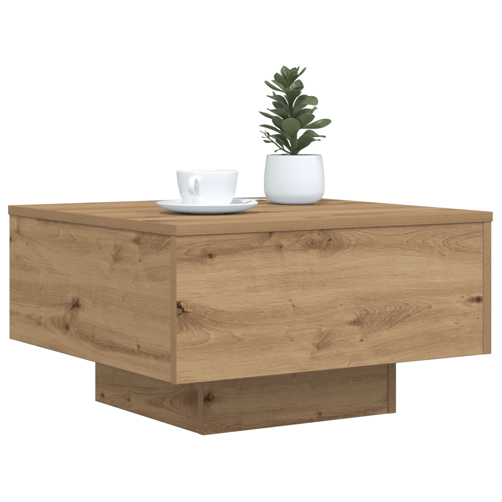 Couchtisch Eiche handwerklich 55 x 55 x 31 cm Holzwerkstoff