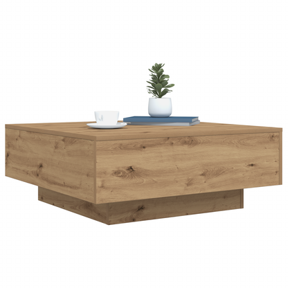 Couchtisch Eiche handwerklich 80 x 80 x 31 cm Holzwerkstoff