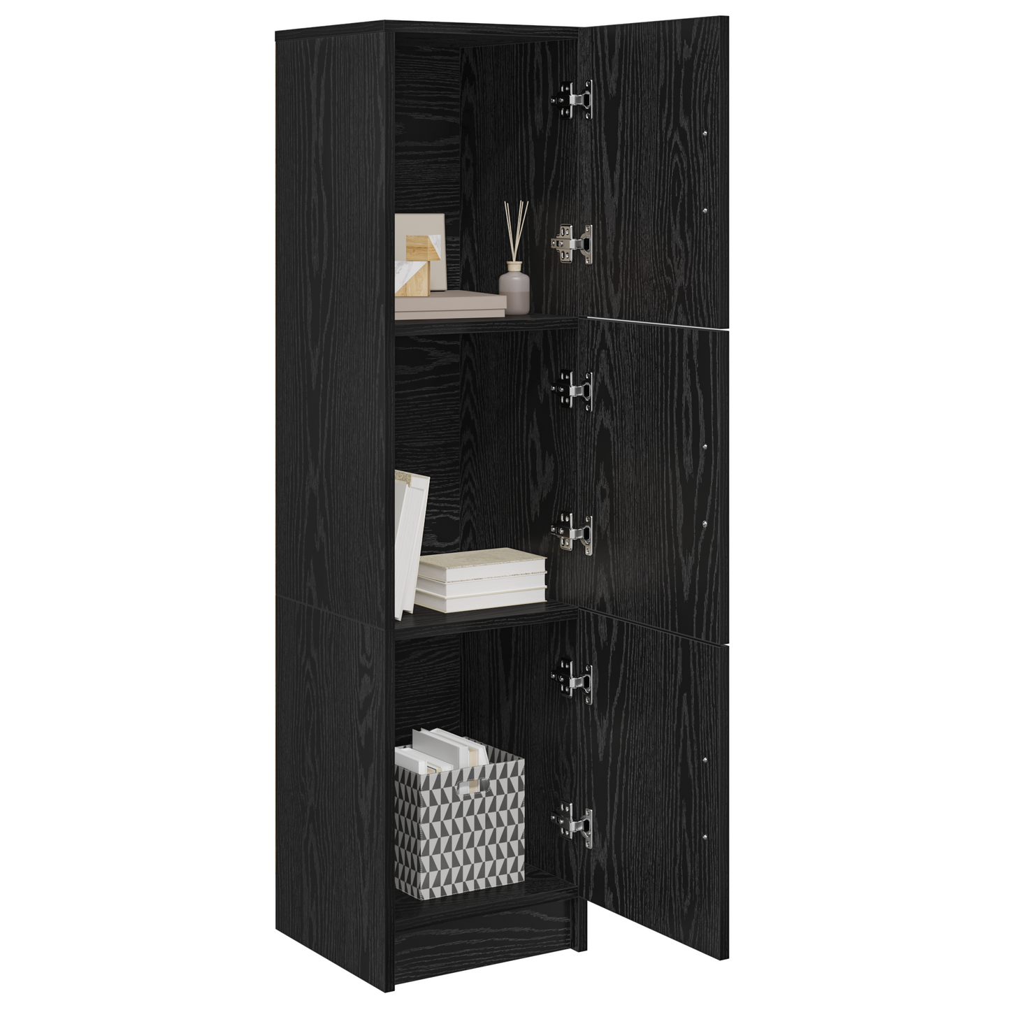 Highboard Schwarze Eiche 31,5 x 32 x 124 cm Holzwerkstoff